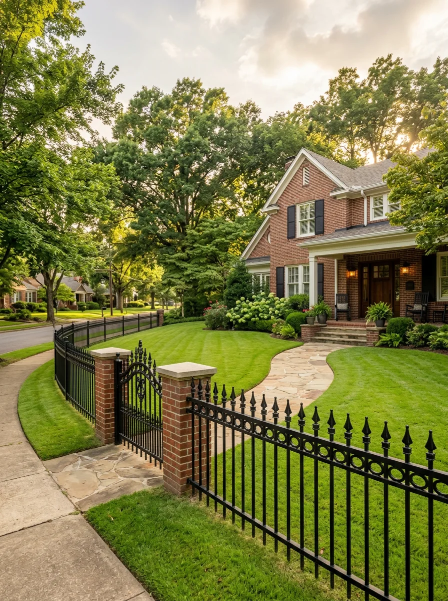 Iron fence at a Little Rock residential property