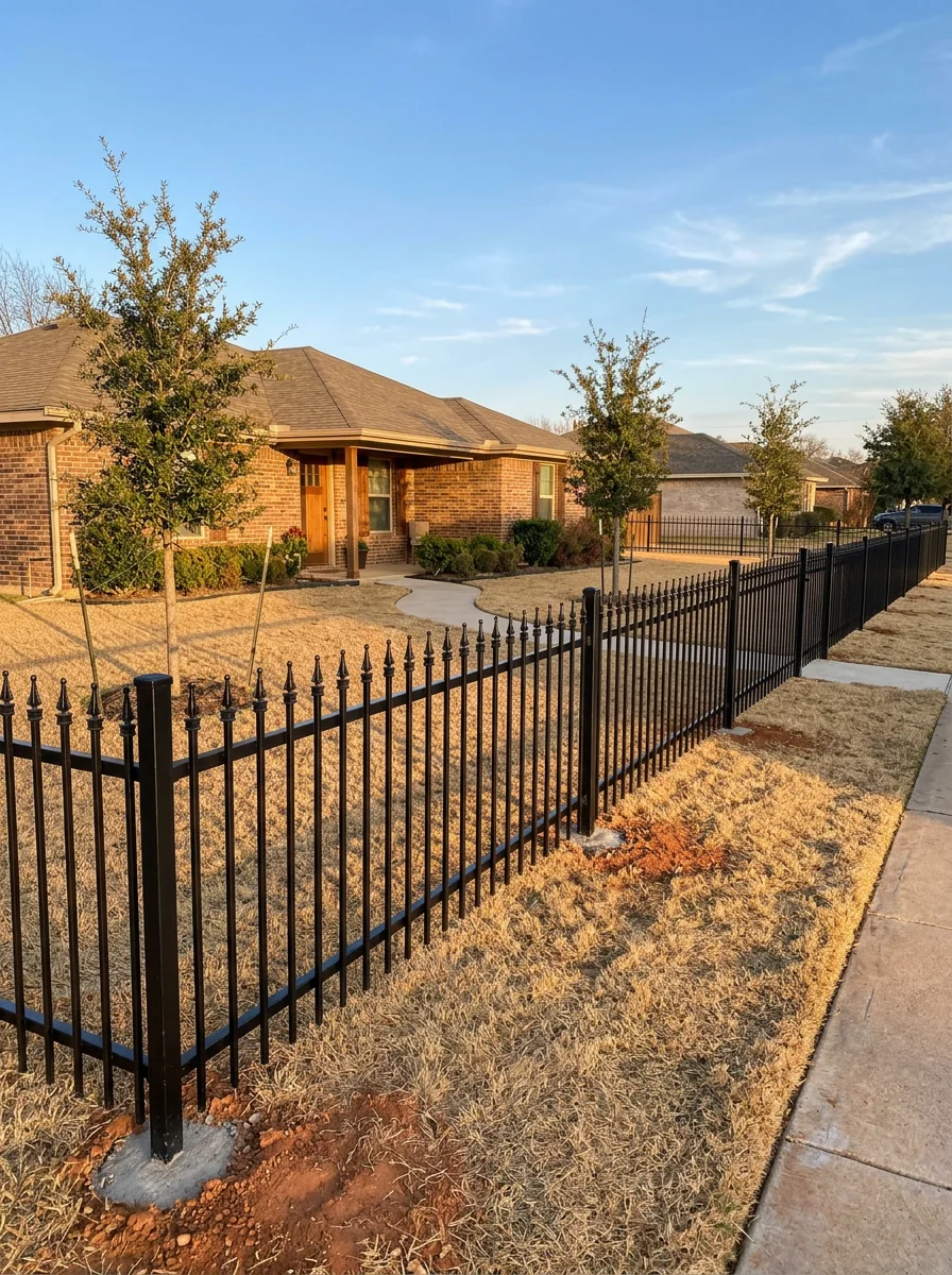 Iron fence at a Waco residential property